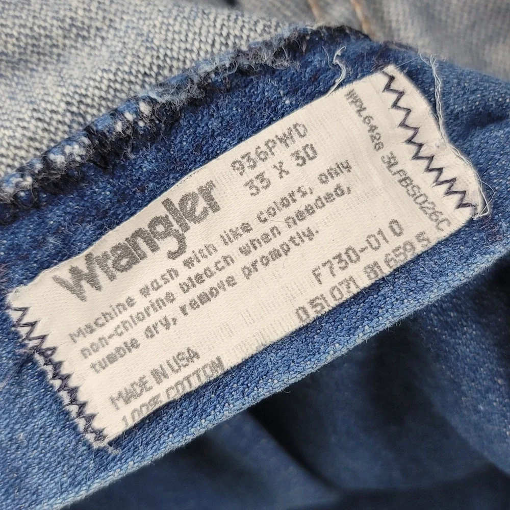 Wrangler Jeans Mens 32x29 Blue 936PWD Cowboy Cut Rodeo USA Made Vintage 90's